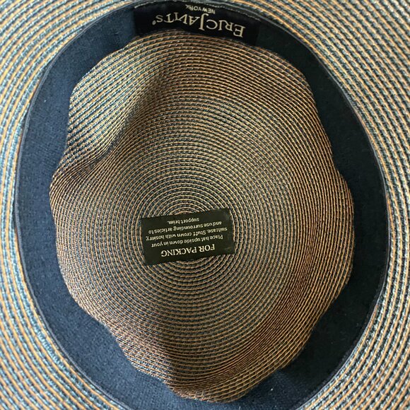 Eric Javits Black and Brown Woven Hat - Picture 4 of 5